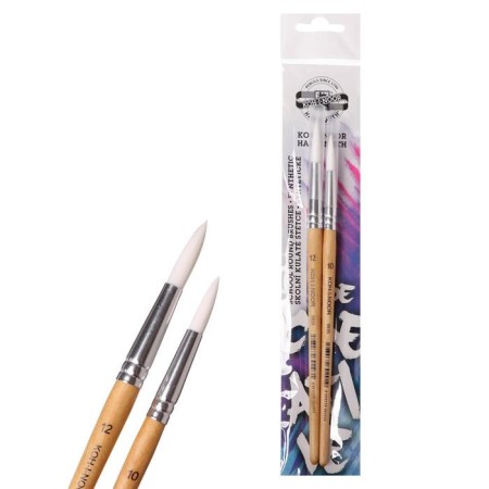 System Synthetics 2 pieces Koh-I-Noor No. 10,12, round, blister