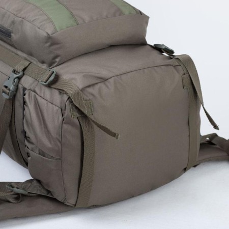 Tourist backpack, TAIF, 60 l, cord department, outer pocket, 2 side nets, olive color-2