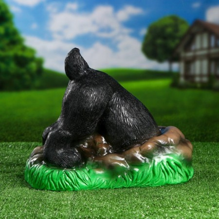 Garden figure "The dog is looking for a treasure" black, 30cm-2
