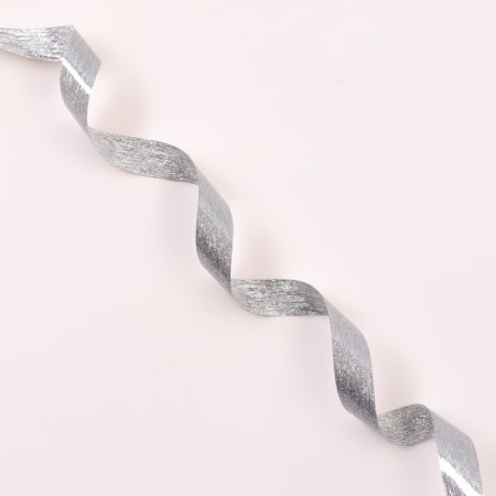 Plastic tape "silk", 1.2cm x 45m, silver-2