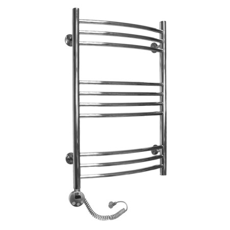 Domoterm electric heated towel rail "Calipso", 500 x 800 mm, 10 crossbars, left, chrome-1