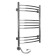 Domoterm electric heated towel rail "Calipso", 500 x 800 mm, 10 crossbars, left, chrome