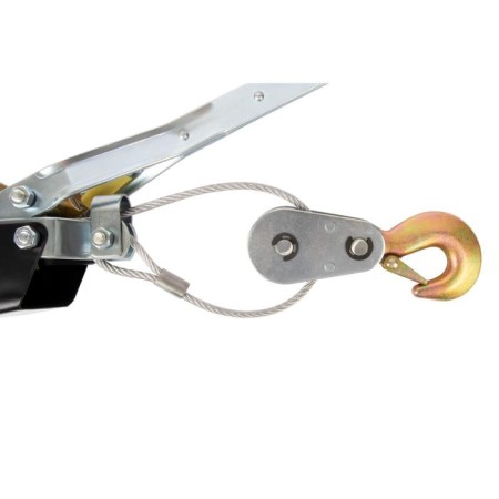 Manual winch Kraft KT705012, with a double ratchet mechanism, 3 tons, 3.6 m, 2 hooks-2