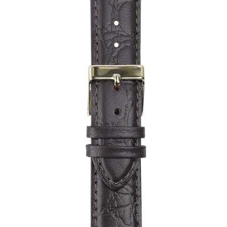 Watch strap, male, 20 mm, harness 90 mm, larynx 125 mm, Nat. Leather, dark brown.-2