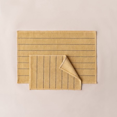 A set of baths for the bath "Agra", size 50x60 cm, 60x100 cm, mustard color-2