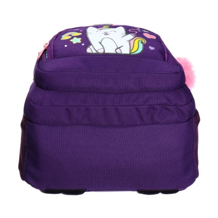 School backpack, 39 x 30 x 20 cm, Grizzly, ergonomic back, + keychain, purple-6