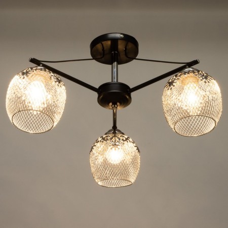 Mirra chandelier 3x60W E27 Black 56x56x30 cm.-2