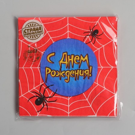 Two -layer paper napkins “Happy Birthday”, web, 33x33, 20 pcs.-4