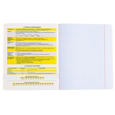 Subject notebook, 48 sheets, cage, computer science, erichkrause "BENFORMED", plastic cover silk-screen cover, block OFSET 100%, information block-3