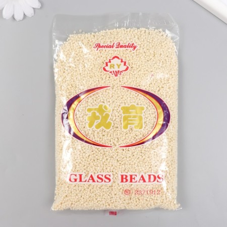 Glass beads 12/0 "cream" metallic 450 g-2