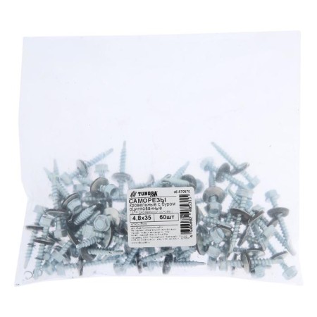 Self -cuts roof tundra Krep with a drill 4.8x35 mm, zinc, 60 pcs.-1