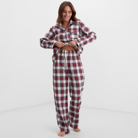 Пижама женская из фланели (рубашка и брюки) KAFTAN р.44-46-4