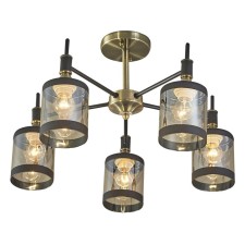 Ceiling lamp 5x60W E27, size 51x51x32 cm