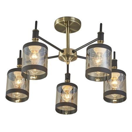 Ceiling lamp 5x60W E27, size 51x51x32 cm