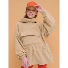 Анорак флисовый для девочек Pelican, рост 122 см, цвет песочный