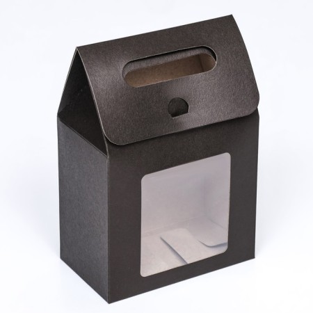 Box with window, black, 20 x 14 x 8 cm-2