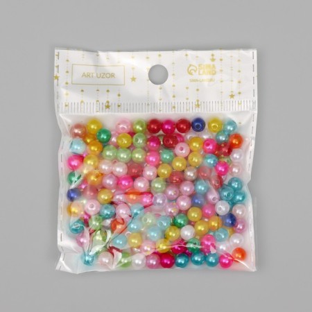 Beads for creativity plastic "Smooth multi -colored balls" set 20 g d = 0.6 cm-2