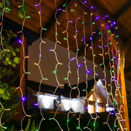 Garden Curtain on the Solar Battery Uniel, IP44, 1.5 m, multi -colored-3