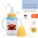 A bottle for feeding "Trend. Dogs ”, classic throat, 150 ml., 3 months, cylinder, with handles, blue color