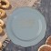 Zhostovsky tray "Multi-colored roses", dark gray, round, D = 17 cm