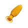 Sexus Glass anal plug, glass, yellow, 13 cm, d = 4 cm