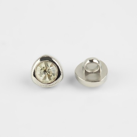 A set of buttons on the leg, d = 10 mm, 10 pcs, white/silver color-2