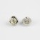 A set of buttons on the leg, d = 10 mm, 10 pcs, white/silver color