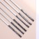 Set of candles in the cake, 6 pieces "silver", 15 cm