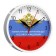 Часы настенные интерьерные "МВД РФ", d-20 см, бесшумные
