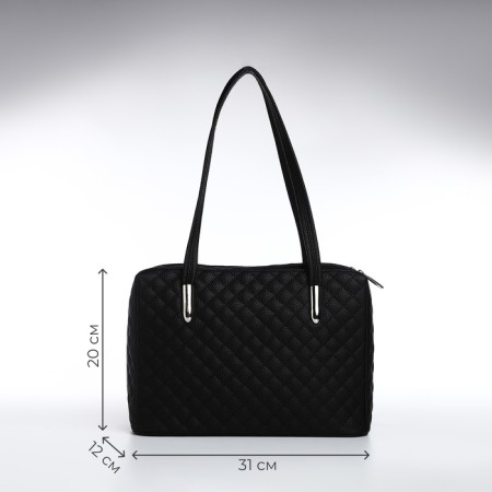 Female bag Textura, tout, average size, black color-1