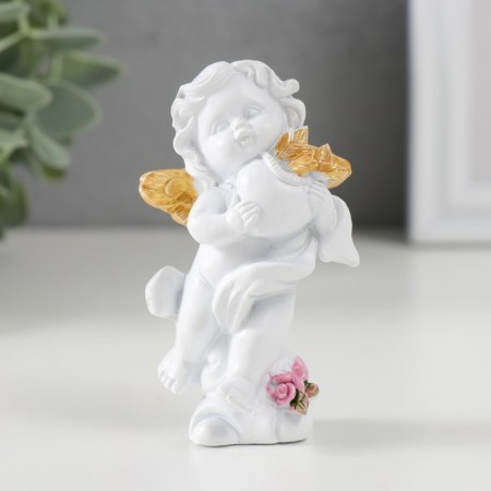 Polystone souvenir "Snowthrough angel with golden wings" mix 8x4.7x3 cm-1