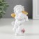 Polystone souvenir "Snowthrough angel with golden wings" mix 8x4.7x3 cm