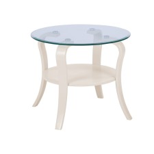 Table Comeric Annet, 600x600x500, beige/Parapical glass