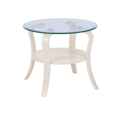 Table Comeric Annet, 600x600x500, beige/Parapical glass