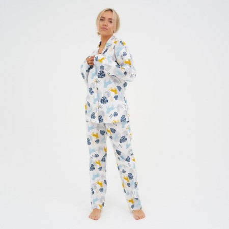 Pajamas (shirt, trousers) female kaftan "tropics" p. 48-50