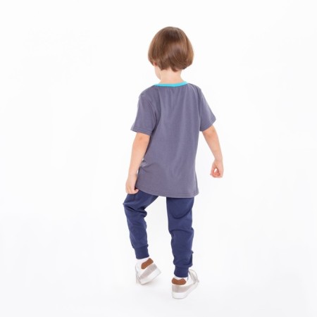 Pants for a boy, blue color, height 98-104 cm-1