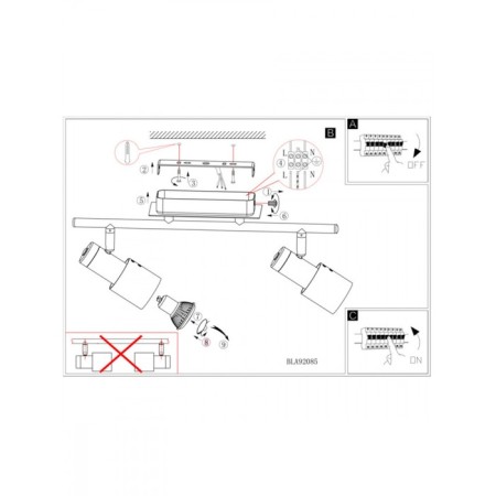 Davida 2x5W lamp LED Chrome 39x10cm-2