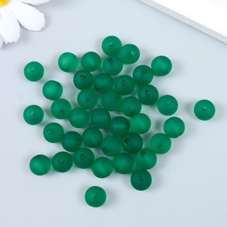 A set of plastic beads "Astra" 10 mm, 20 g (35 +/- 3pcs), emerald