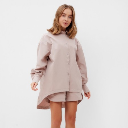 Female set (shirt, shorts) minku: oversize color gray-pink, river 48