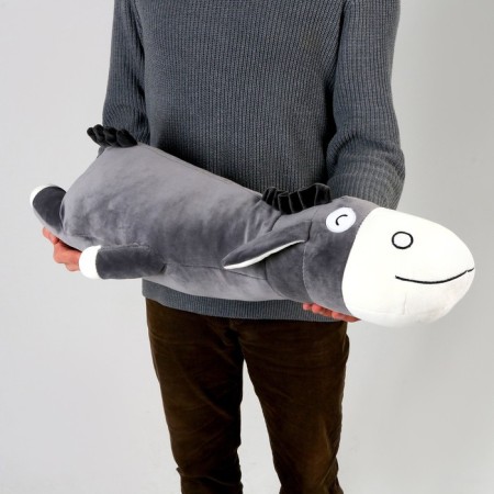 Soft toy "Donkey", 75 cm, gray color-4