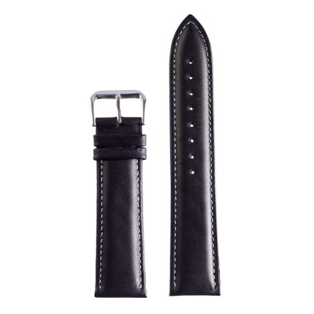 Bugert watch strap 20 mm, genuine leather, l = 20 cm, black-1