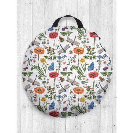 Pillow Siddle "Field Sketches", decorative, D = 52 cm