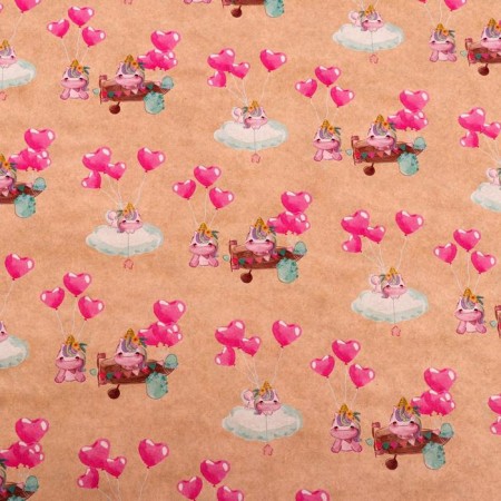 A set of craft paper with the seal "Unicorns", 3 sheets, 70 x 100 cm-4