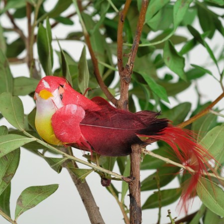 A bird for decoration and floristry, on a clothespin, mix, plastic, 1 pc., 8 x 8 cm-3