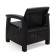 Roatan chair, with cup holders, 73x70x79 cm, mokko color, with a black pillow