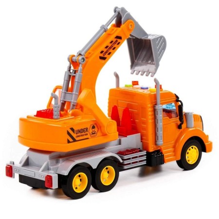 Excavator "Profi" Inertial color orange, light and sound effects-3
