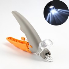 Animal claws, with LED flashlight and a claw container, batteries, gray-yellow