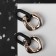 Earrings Metal "Chain" geometry, 2 links, color golden color