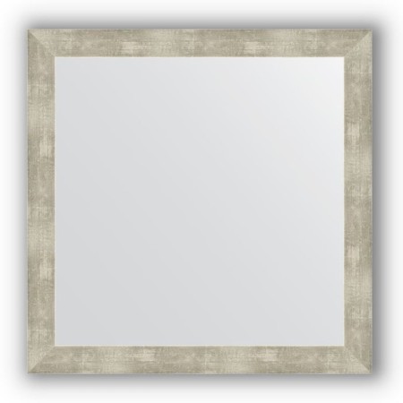 Mirror in the baguette frame - aluminum 61 mm, 74 x 74 cm, evoForm