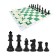 Chess figures Tournament Leap, 32 pcs, King H-9.5 cm, Pig H-5 cm, polypropylene